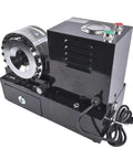 Versatile Black Electric Hydraulic Hose Crimper For 1/4 To 1 Inch Steel Wire R1 And R2 Hoses with metal components and control panel.