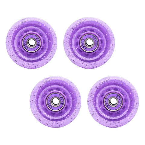 4 Pack Purple Dope Roller Skate Wheels 82A High Elastic PU For Outdoor Quad Skates Replacement Parts Non Light Up Decorative Wheel Set