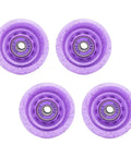 Roller Skate Wheels Four Pack PU High Rebound Outdoor 82a Purple Quad Replacement Parts For Recreational Use
