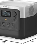 River 2 Pro Portable Power Station With 768Wh LiFePO4 Battery 70 Minutes Fast Charging 1600W Peak Output From 4X800W AC Outlets