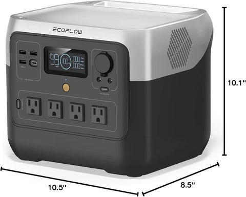 River 2 Pro Portable Power Station With 768Wh LiFePO4 Battery 70 Minutes Fast Charging 1600W Peak Output From 4X800W AC Outlets