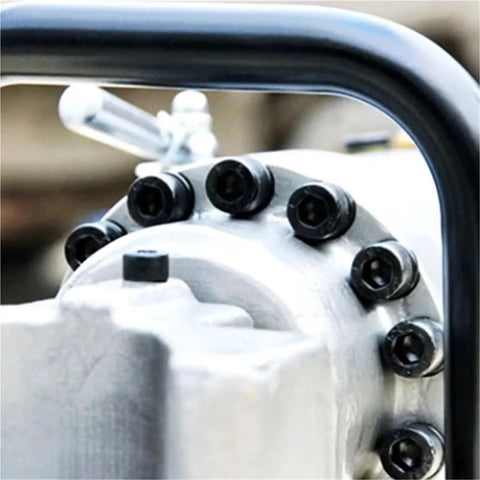 Close-up of the Portable Electric Hydraulic Rebar Cutter And Bender For Steel Bars Up To 16mm showing hydraulic system details.