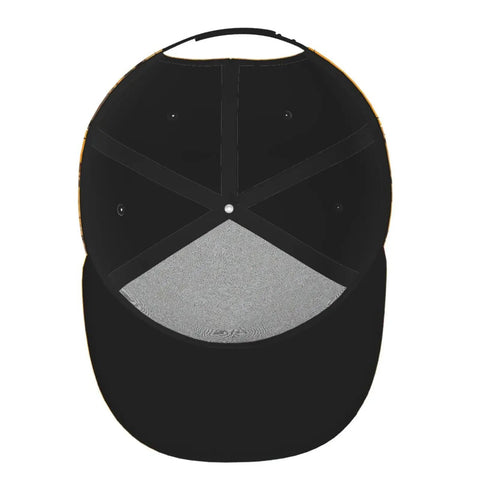 Interior view of Road Trip Ready Flat Brim Snapback Cap For Men And Women showing breathable polyester and sweat-wicking band