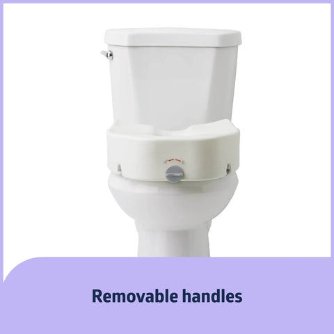 Hella Sturdy Elongated Raised Toilet Seat Riser With Secure Front Clamping Plate And Padded Swivel Armrests Quick Detach Design Keeps Your Balance Rock Solid Always