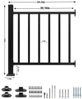 Top Shelf Deck Railing Kit For Patios And Balconies With Post 36 Inch Height And 3 Feet Wide Durable Outdoor Porch Guardrail with components.