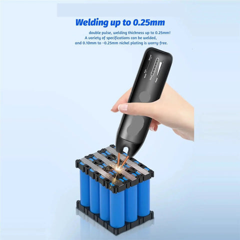 11 Amp Spot Welder With Automatic And Manual Modes Detachable Welding Pins in use on battery pack