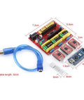 CNC Engraving Controller Board Kit With Nano 3.0 And A4988 Driver For DIY 3D Printer Engraving Expansion V4 Board With GRBL Ready 3 Axis Motor Drive