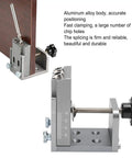 Pocket Hole Jig Kit With 15 Degree Aluminum Alloy Locator Inclined Hole Guide for precise wood joinery, adjustable scale, secure clamp