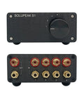 RCA Switcher 4 In 1 Out For Home Audio Setup, HiFi Input Selector And Signal Splitter Box with CNC Aluminum Knob and Gold Plated RCA Connectors