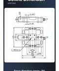 Technical schematic of Pro Grade 3 Axis Load Cell and Torque Sensor For Precise Torque Readings From 5 To 100 Newtons.