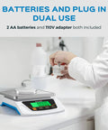 Pro Grade High Precision 6000G Digital Lab Scale With 0.1G Readability And 0.3G Tolerance, dual-use with batteries and adapter