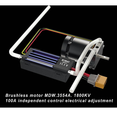 Brushless motor of Big 25 Inch Remote Control Boat For Adults 14 Plus High Speed Brushless Watercraft, close-up view.