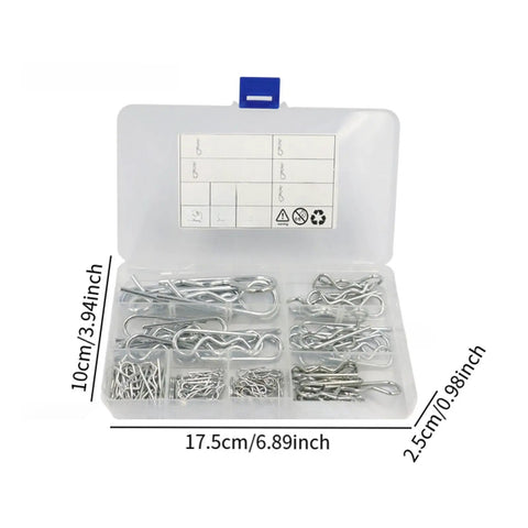 125 Piece Cotter Hairpin Assortment Kit For Truck And Small Engine Repairs Carbon Steel Fasteners Hitch Pin Clips Split Pins Versatile Metal Pins For Mechanical Repairs In RVs And Trucks Multiple Sizes DIY Ready To Use in plastic case