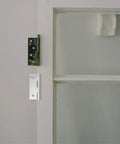 Silver hinge on cabinet door from 30 Pieces Stainless Steel 2 Inch Cabinet Door Hinges Set For Furniture And Cabinets Durable Rust Resistant