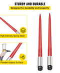 Workhorse Heavy Duty 39 Inch Hay Bale Spear Quick Attach Spike 3000 Lb Capacity with red powder-coated surface