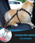 Adjustable Dog Car Seat Belt With Bungee Cord And Universal Headrest Mount, 2 Pack Pet Travel Safety Harness for Road Trips.