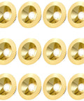 Top Notch Led Recessed Downlights 12 Pack 10W Flush Mount Ceiling Lights With Sleek Brass Trim showing six lights in two rows.