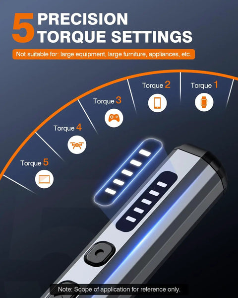 Cordless Precision Mini Electric Screwdriver Kit With 38 Magnetic Bits, 5 Adjustable Torque Settings illustration