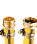 4 Pack Garden Hose Repair Kit With 3/4 Inch And 5/8 Inch Hose Couplers, Aluminum Mender Set showing male and female ends.