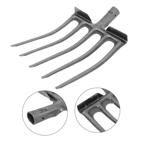 Heavy Duty Steel Farm Fork With Four And Five Prongs For Soil Loosening And Turning Versatile Garden Prep And Harvest Tool