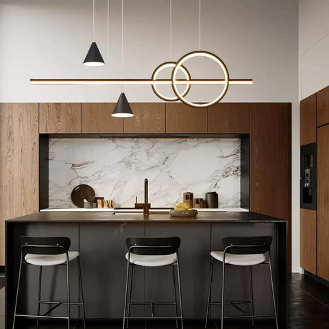 Linear Pendant Light In Black Metal With White Acrylic Shade, 60W LED Chandelier For Kitchen Islands And Restaurants, Totally Sleek Modern Minimalist Design With Bright Warm Light And Easy Mounting