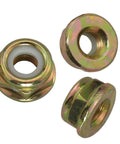 3 Pack M10 1.25 Left Hand Thread Collar Flange Nut Set For Pivotrim String Trimmer Lawn Mower Gear Head Blade Case Accessories Direct Replacement Self Lock Nut DIY Ready