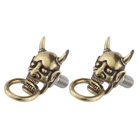 Dope License Plate Screws For Motorcycles 2 Pack Anti Theft Bolts Frame Fasteners With Copper Finish Sleek Design