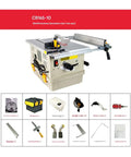 Heavy Duty Mini Table Saw With Sliding Fence And Smokin Hot High Speed Motor For Clean Smooth Cuts Without All That Dust Cloud Hassle In Your Backyard Workshop Setup, equipped with 6.5-inch blade.