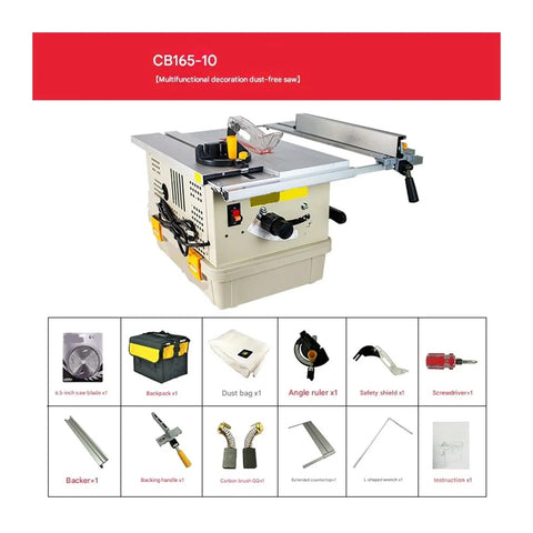 Heavy Duty Mini Table Saw With Sliding Fence And Smokin Hot High Speed Motor For Clean Smooth Cuts Without All That Dust Cloud Hassle In Your Backyard Workshop Setup, equipped with 6.5-inch blade.