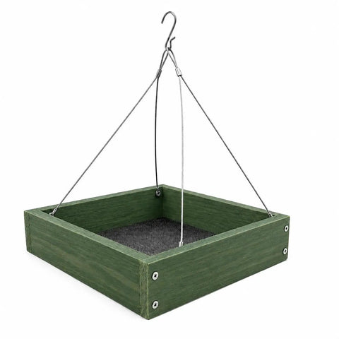 Platform Bird Feeder With Wooden Tray For Outdoor Gardens And Courtyards Hanging Bird Feeder Tray Durable Weather Resistant Wood Eco Friendly