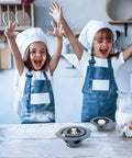 Children using Flower Shaped Dumpling Mold Maker For Easy Homemade Bao Buns And Momo, 6.57 Inch Plastic Kitchen Gadget on table.