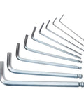 Heavy Duty 9-Piece Metric Hex Key Set Made From Premium 40Cr Steel For Tough Jobs, Professional Maintenance, Home Diy, And Industrial Tasks With Portable Storage Box That Lasts Forever. 9-piece metric hex keys in sizes 1.5mm to 10mm, 40Cr steel