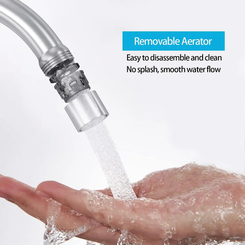 A Total Game Changer For Your Modern Kitchen Or Home Bar With This Dependable Cold Water Only Faucet Finished In Smooth Brushed Nickel And Built Darn Tough From Pure Food Grade 304 Stainless Steel, showing water flow from removable aerator.