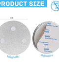 No Drilling Magnetic Smoke Alarm Mounts 3 Pack With Adhesive Pads for quick mess free ceiling install, size 5 cm.
