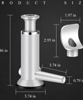 Two In One Sausage Stuffer And Meatball Maker Stainless Steel Manual Press dimensions and vertical design details