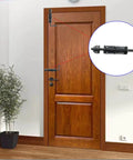 Black 2 Packs 8.5 Inch Heavy Duty Spring Loaded Latch Pin With Sliding Barrel Bolt Door Lock on wooden door