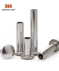 50 Piece Assortment Of Heavy Duty 304 Stainless Steel Pull Rivets Screw Kits Featuring Rust Resistant Pan Truss Oval Heads In Metric M1 5 M1 7 M2 And M2 5 Sizes For Built Tough Diy Repairs, showing various stainless steel rivet sizes.