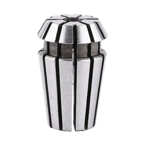 Close-up of Heavy Duty ER11 CNC collet for precision engraving and milling made from 65Mn spring steel, suitable for lathe tools.
