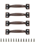Pack Of Four Bow Shaped Metal Handles For Cabinets Wardrobes Drawers Cupboards Fences And Garage Doors Easy Install Gate Pulls