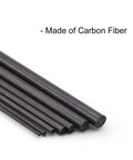 Carbon Fiber Rods 1mm By 400mm Solid Matte Round Bar For DIY Crafts RC Airplane Model Car Pack Of 10 on white background