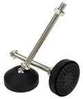 Top Shelf Heavy Duty M8 Swivel Leveling Feet For Furniture And Machinery 880 Lb Load Capacity Per Piece Rock Solid Adjustable Base showcasing durable rubber base and metal threaded stem.