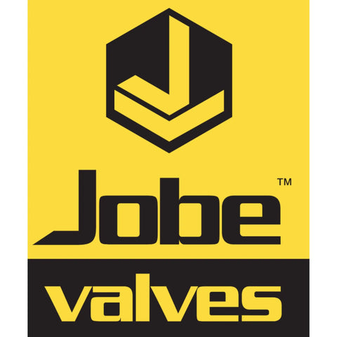 Jobe valves logo on yellow and black background