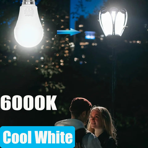 No-Fuss Dusk To Dawn Outdoor LED Bulbs 12W 6000K Cool White With Photocell Sensor Auto On Off for porch or garage nighttime use