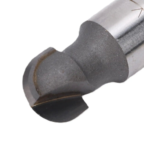 Premium 1/2 Inch Shank Cove Box Router Bit With Round Bottom Tungsten Carbide Woodworking Cutter for CNC, showing detailed cutting edge.