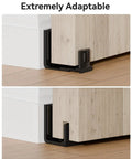 Sliding Barn Door Floor Guide Bottom Track With Adjustable U Shape Lightweight Aluminum Alloy Build Smooth Nylon Rollers on wood floor