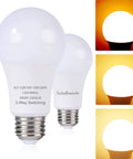 Three Way LED Light Bulbs A21 50W 100W 150W Equivalent 3000K Warm White Awesome For Reading Indoor E26 Base Energy Efficient 20W 2200 Lumens Two Pack Perfect For Reading Nooks And Home Desks.