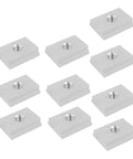 M8 T Slot Nut Set for Aluminum Extrusions, 10Pcs Sliding Nut Kit for T Track and Woodworking Jigs, rectangular metal fasteners