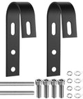 Two Pack Solar Panel Fence Mounting Kit For Balcony And Outdoor Spaces Black Durable Universal Brackets That Fit Most Solar Panels