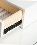 Heavy Duty Under Mount Drawer Slides For Dressers And Cabinets Made From Solid Cold Rolled Steel visible in a white drawer.