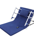 Super Smooth Electric Lifting Bed Backrest With Foldable Armrests And Power Adjustable Wedge Mattress For Elderly Patients To Sit Or Sleep, blue fabric, motorized control, adjustable angle.